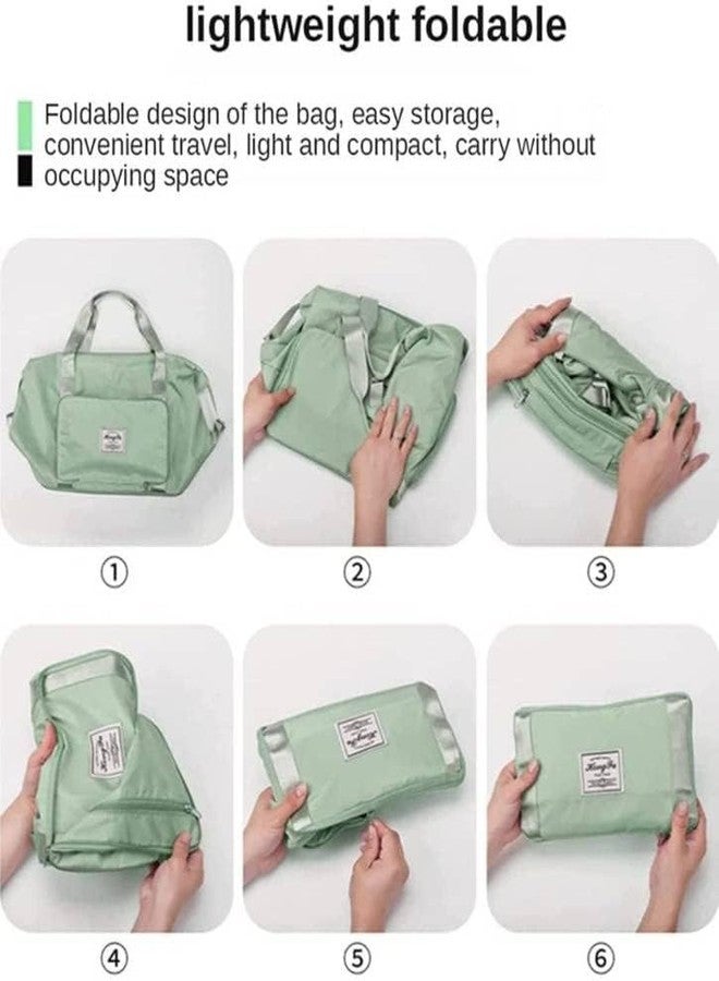 LAVI Travel Duffel Bag, Expandable Folding Travel Bag & Hand Bag Large Capacity, Lightweight Waterproof Multipurpose Sport Duffle Carry Overnight Luggage Bag for Men and Women (Green) - Image 4